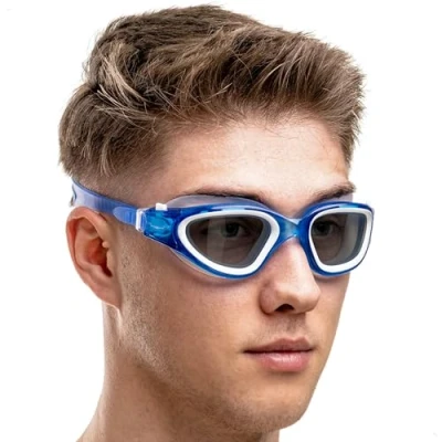 Imagen de AqtivAqua Gafas Natacion Hombre Piscina Niño Mujer Niña DX P (Transparente Azul, Lente Polarizada)