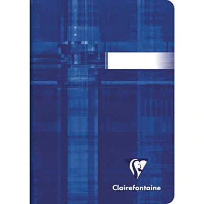 Imagen de Clairefontaine 3642C Un carnet piqué 96 pages 10,5x14,8 cm 90g petits carreaux, couverture carte pelliculée couleur aléatoire