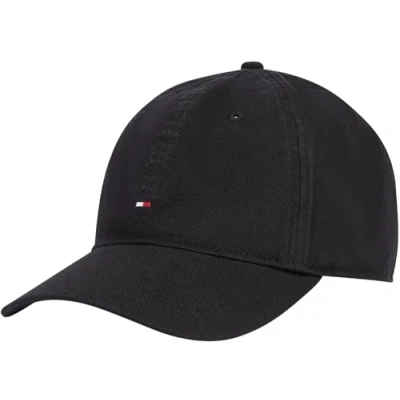 Imagen de Tommy Hilfiger Gorra Hombre Flag Soft 6 Panel de algodón, Negro (Black), Talla Única