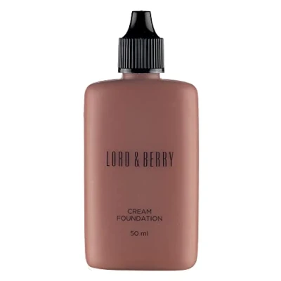 Imagen de Lord &amp; Berry CREAM Foundation Makeup Long Lasting Full Coverage Lightweight Liquid Contains Antioxidants, Moisturizers, UVA UVB Filters Anti Pollution Extracts, Deep Spice