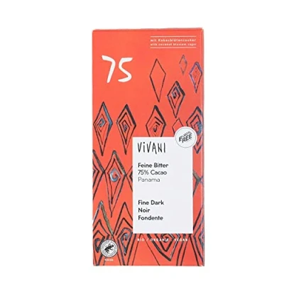 Imagen de Chocolate negro Panama 75% con azucar de coco bio 80g Vivani