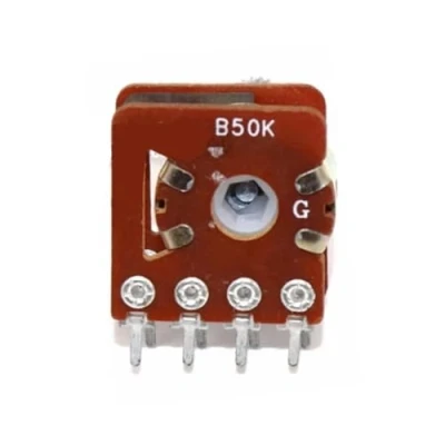 Imagen de 1 Uds WH148 25mm 50KBX2 100KBX2 doble enlace 8 pines potenciómetro lineal olla junta única for B50K B100K (Size : 50K Ohm)
