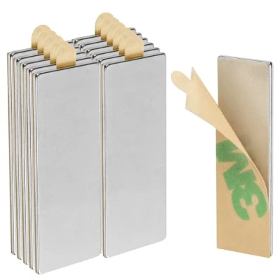 Imagen de ECENCE Imanes de neodimio 12 Piezas quadrado autoadhesivos 30x10x1mm Recubrimiento NiCuNi quadrados
