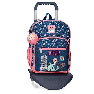Imagen de Enso Ciao Bella Mochila Escolar con Carro Azul 30x38x12 cms Poliéster 13,68L