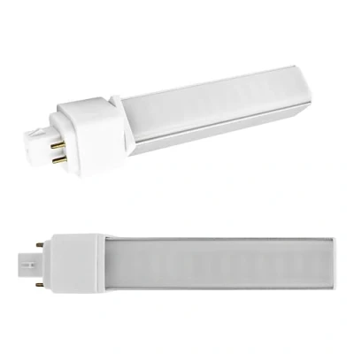 Imagen de QLEE Natural Daylight Gx24q Bombilla LED de 4 pines PL C Retrofit Lámpara fluorescente compacta repuesto 26W 3 1400 lm 314 Rotación libre Horizontal empotrada verde,12w 4000k 2pcs