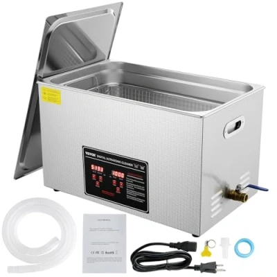 Imagen de VEVOR Limpiador Ultrasónico 30L, Bandeja Ultrasónica Digital de Acero Inoxidable con Calefacción Tiempo y Temperatura Ajustable Dispositivo Limpieza para Joyería Gafas Relojes