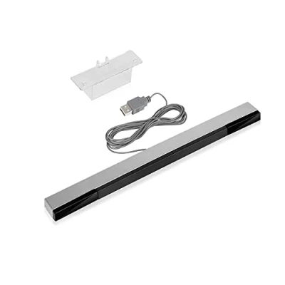 Imagen de WICAREYO Barra de sensor USB para Wii U, movimiento rayos infrarrojos infrarrojos, receptor señal consola y U con estable Stan