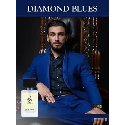 Imagen de DIAMOND BLUES by SANGADO, Perfume for Men, 8 10 hours long Lasting, Luxury smelling, Aromatic Fougere, Fine French Essences, Masculine, Seductive, Ideal Gift, 50 ml Spray