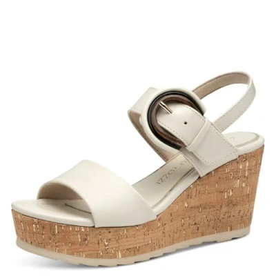 Imagen de Marco Tozzi Sandalias de tacón, Mujer, Talla: 36, Cream Zapatos