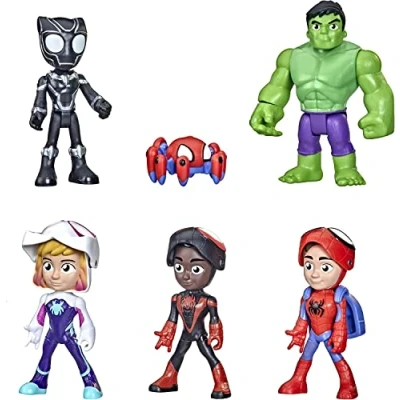 Imagen de SPIDEY AND HIS AMAZING FRIENDS Hasbro Marvel Set múltiple Héroe Oculto Figuras de 10 cm La máscara se Abre Edad: 3+, Exclusivo en Amazon