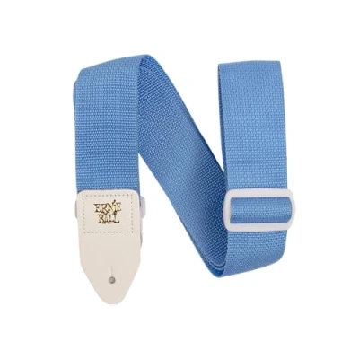Imagen de Ernie Ball Soft Blue &amp; White Polypro Guitar Strap