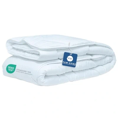 Imagen de FAM Home edredón de microfibra suave lavable para todo el año, hipoalergénico, acolchado, 135 x 200 cm