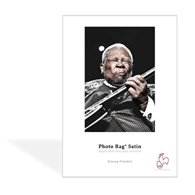 Imagen de Hahnemühle 10641659 Digital FineArt Papel satinado (310 g/m2, DIN A4, 210 x 297 mm), color blanco