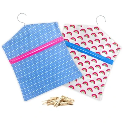 Imagen de 2 Bolsas para Pinzas de la Ropa, 30x33 cm, Cesta portátil y colgable,Cesta Ropa,Cesta Ropa Tender,Pinzas Tender Ropa,cestas organizadoras,molas Roupa