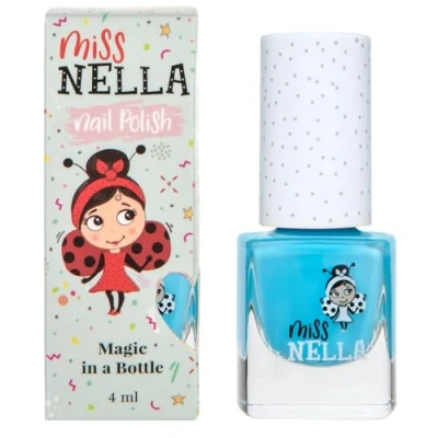 Imagen de Miss Nella MERMAID BLUE Esmalte especial para uñas con brillos niños, fórmula despegable, a base de agua y sin olor