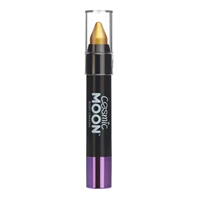 Imagen de Cosmic Moon Maquillaje Metálico de Barra Pintura/Crayón para el Cuerpo y la Cara 3.5g ¡Crea fácilmente diseños metálicos como un profesional! Dorado