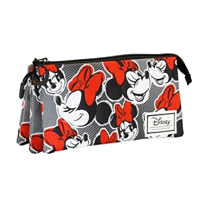 Imagen de Karactermania Minnie Mouse Lashes Triple Large Estuche escolar para niños, Talla: One Size, Rojo
