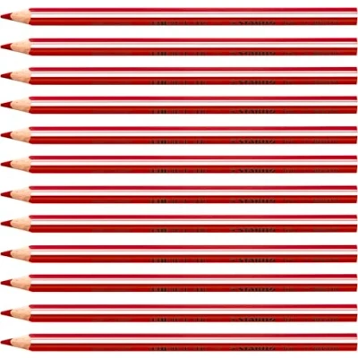 Imagen de Lápiz de Color triangular grueso STABILO Trio thick Caja con 12 unidades rojo