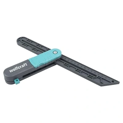 Imagen de wolfcraft Falsa escuadra con función de gramil I 6958000 Práctica herramienta para instalar suelos y construir muebles