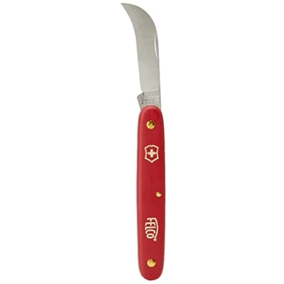 Imagen de FELCO 3.90 60 cuchillo para injertar y cortar (longitud 100 mm, hoja 57 injertos, fuertemente curvada, de jardín acero inoxidable)