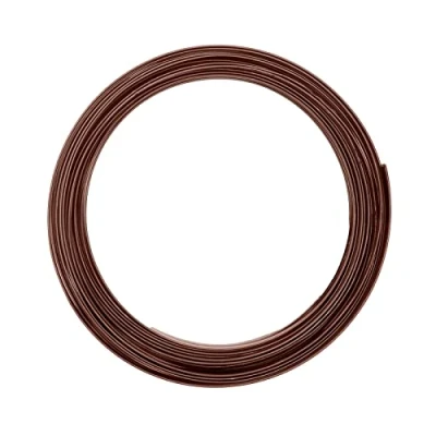 Imagen de Vaessen Creative Alu Deco Alambre Plano para Manualidades, Marrón (Chocolate), 5 x 1 mm (5 m)