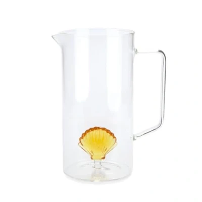 Imagen de Balvi Jarra Atlantic Shell Color Amarillo Hecho a Mano en borosilicato Vidrio 1,3 L