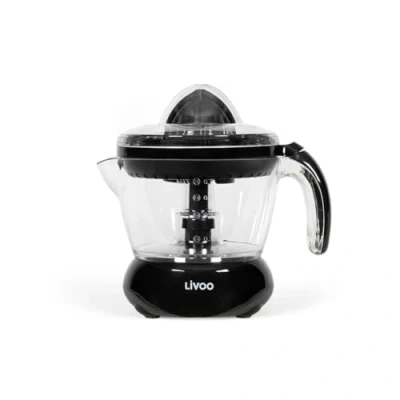 Imagen de LIVOO Feel good moments Prensa Eléctrica de cítricos Para naranja, limón y otros jugos 2 conos acuerdo al tamaño los 25 W, Negro DOD131