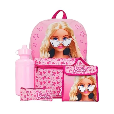 Imagen de Barbie Mochilla Mochilas, Bolsa de Comida, Estuches, Botella Mochilas Niños Rosa