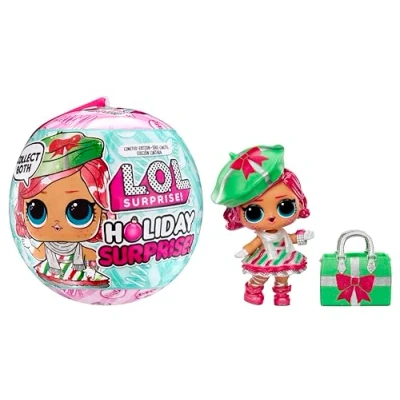 Imagen de L.O.L. Surprise! Holiday Dreamin’ BB Incluye Una Muñeca Coleccionable, 8 Sorpresas, Muñecas Coleccionables con Temática Navideña, Edición Limitada, para Niñas Mayores de 3 Años