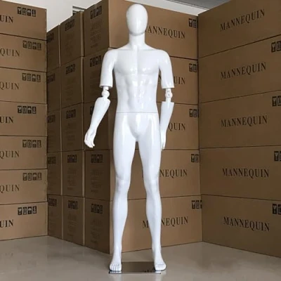 Imagen de Maniqui Maniquí de Cuerpo Entero con Brazos Ajustables, Modelo Ropa Torso Simulado Moda para Estética Servicio, Masculino Femenino Tienda Mercado.(Black)