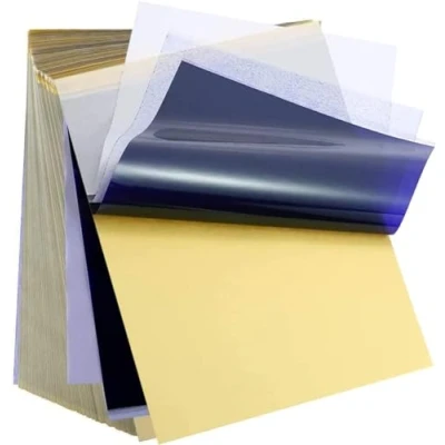 Imagen de Papel de Transferencia Tatuaje Stencil, Unihuby 20PCS para Plantilla Térmico 4 capas 8 1/2 &quot;x 11&quot; Calco DIY
