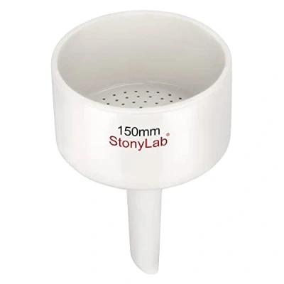 Imagen de stonylab Buchner Embudo de Porcelana 150 mm, Filtro OD 15 cm para Laboratorio