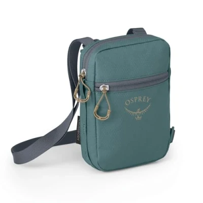 Imagen de Osprey Daylite Serie Lifestyle Duradera y ligera Expresa tu estilo Mochilas Crossbody Riñonera Cinch Pack Sling Tote Messenger, Cascade Blue/Latte Brown, Bandolera