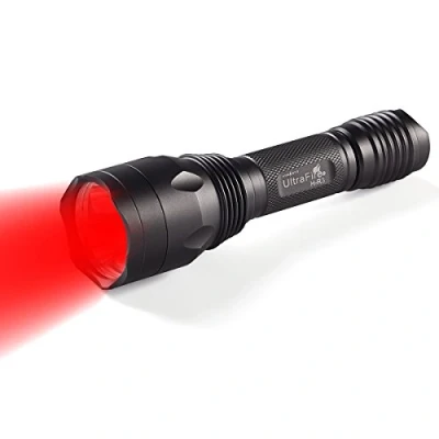 Imagen de Ultrafire Linternas LED Luz Roja Linterna Caza H R3,283 Lumens Tactica Profesional 630 nm de Longitud onda,Linternas Potentes IPX 6 Impermeable