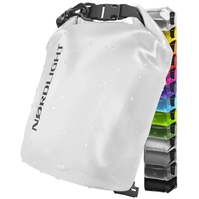 Imagen de Nordlight Bolsa Estanca Impermeable (15L, Blanco) Dry Bag con Cierre Enrollable y Correa para Hombro Mochila Impermeable, Playa, Piscina, Kayak, Stand Up Paddling