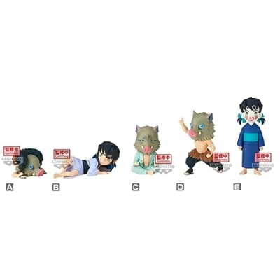 Imagen de Pack 12 Figuras World Collectable Inosuke Hashibira Demon Slayer Kimetsu No Yaiba 7cm
