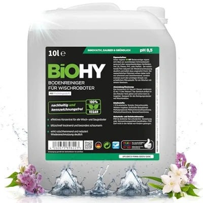 Imagen de BiOHY Limpia suelos para robots de limpieza con aroma fresco a primavera (Bidón 10 litros) Concentrado todos los sin espuma y rayas