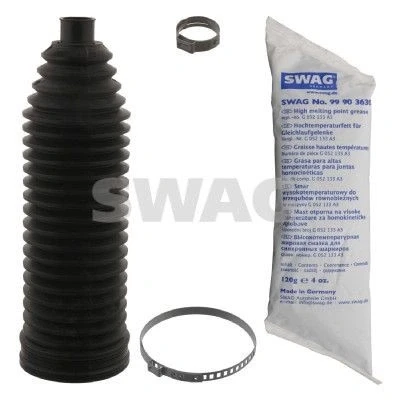 Imagen de SWAG 20 94 0059 Juego de fuelle, dirección Termoplástico Eje delantero, izquierda, derecha con grasa abrazaderas BMW: 5 Berlina