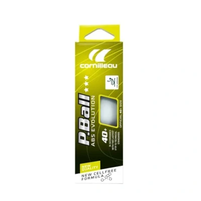 Imagen de Cornilleau ITTF Evolution 3 Star Pelotas de Tenis Mesa (3 Unidades), Color Blanco