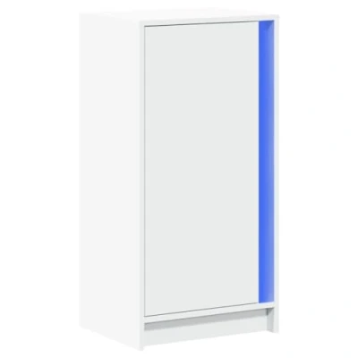 Imagen de vidaXL aparador con Luces LED Madera ingeniería Blanco 42,5x34x85 cm, bufé, Armario de almacenaje, Mueble almacenaje Cocina,