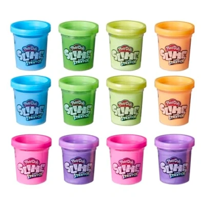 Imagen de Play Doh Multipack de Surtido 12 Colores, prefabricados, no tóxicos para niños a Partir 3 años Slime Super Stretch