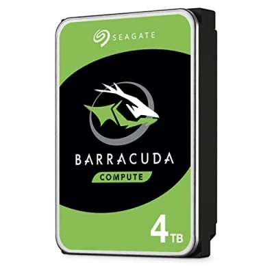 Imagen de Seagate Technology BarraCuda, 4 TB, Disco duro interno, HDD, 3,5&quot;, SATA 6 GB/s, 5400 RPM, caché de 256 MB para ordenador sobremesa y PC, Color Plateado (ST4000DM004)