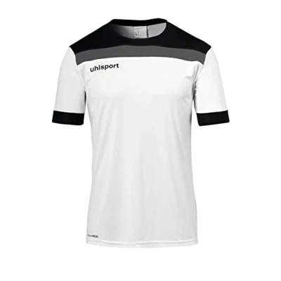 Imagen de Uhlsport Offense 23 Shirt Shortsleeved Camiseta De Fútbol para Hombre, Blanco/Negro/Antracita, S