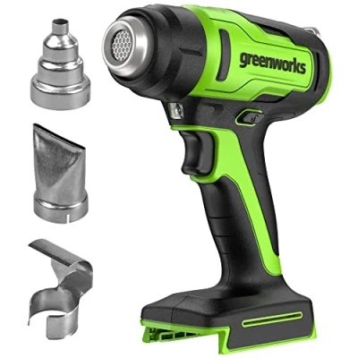 Imagen de Greenworks G24HG Pistola de Calor Inalámbrica, Calentamiento Rápido en 9 Segundos, 200L/Min 2 Velocidades Ventilador, SIN Batería 24V y Cargador, Garantía 3 Años