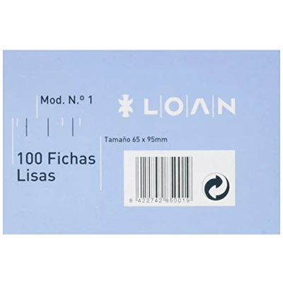 Imagen de Loan Número 1 Fichas lisas, 100 unidades