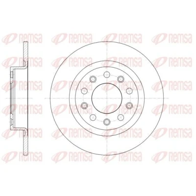 Imagen de REMSA 61445.00 Disco de freno Eje trasero 263,9, 263,9 10 5 macizo ALFA ROMEO: Giulietta Hatchback