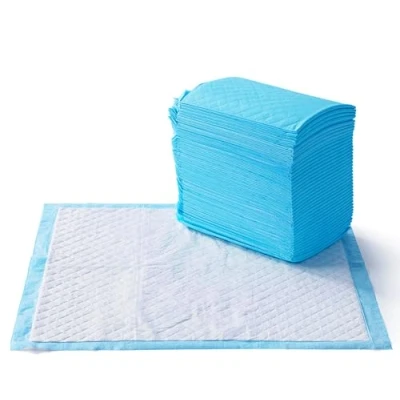 Imagen de Amazon Basics Almohadillas de adiestramiento perros y cachorros, muy resistentes, a prueba fugas con superficie secado rápido, regular, 80 unidades, Azul, Blanco