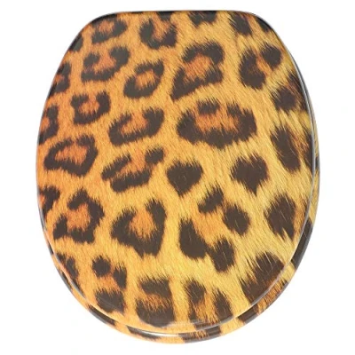 Imagen de Sanilo Tapa de inodoro, gran selección atractivos asientos para WC y duradera madera (Leopardo)