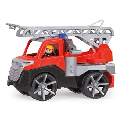Imagen de Lena 04515DF TRUXX² Coche de Bomberos con Escalera Plegable, jeringa Agua y Figura Juguete Totalmente móvil, para niños a Partir 2 años, Color Rojo
