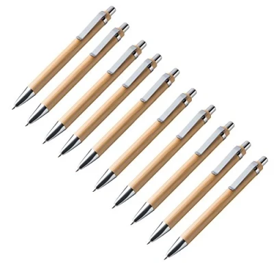 Imagen de notrash2003® Juegos de bolígrafos distintas cantidades fabricados en madera bambú, color Negro 10 unidades
